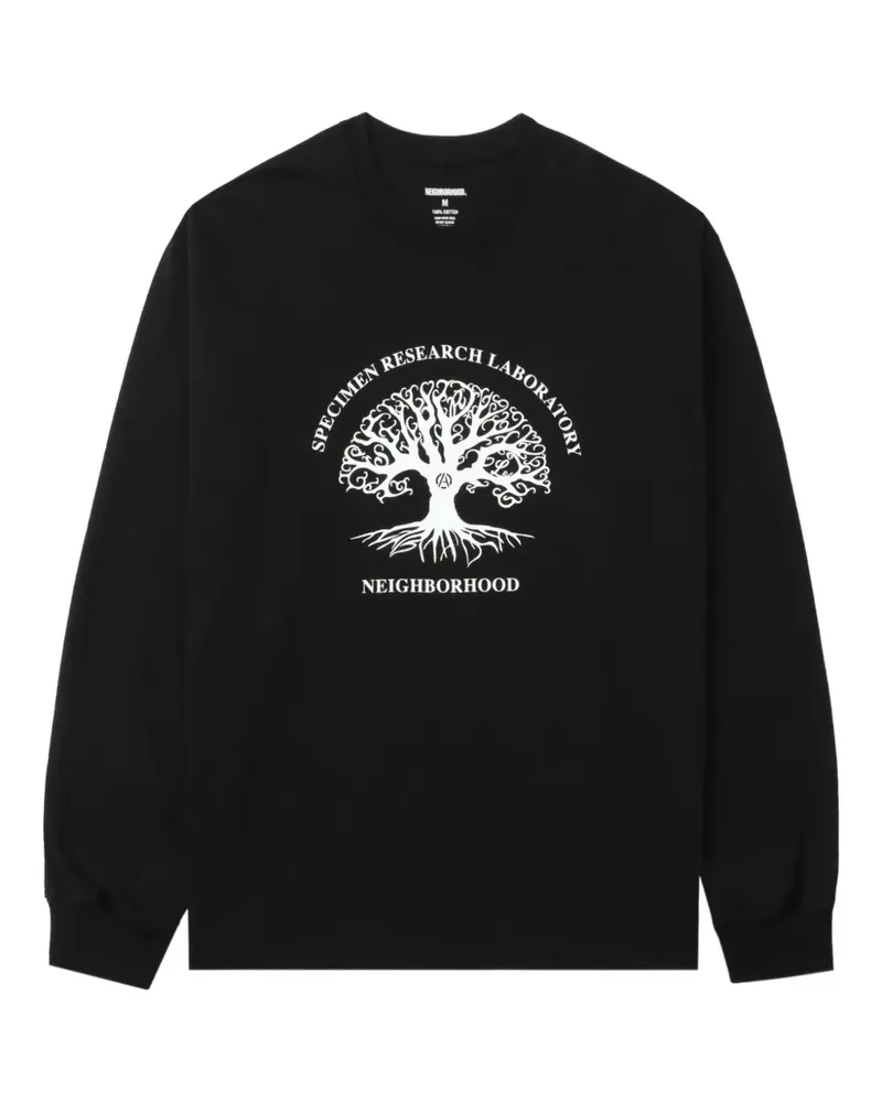 Neighborhood T-Shirt mit Baum-Print - Schwarz Schwarz