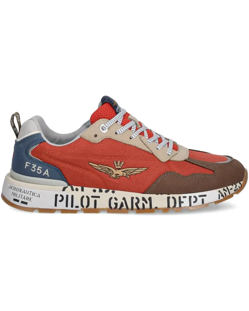Aeronautica Militare Sneakers mit Logo-Applikation - Orange Orange