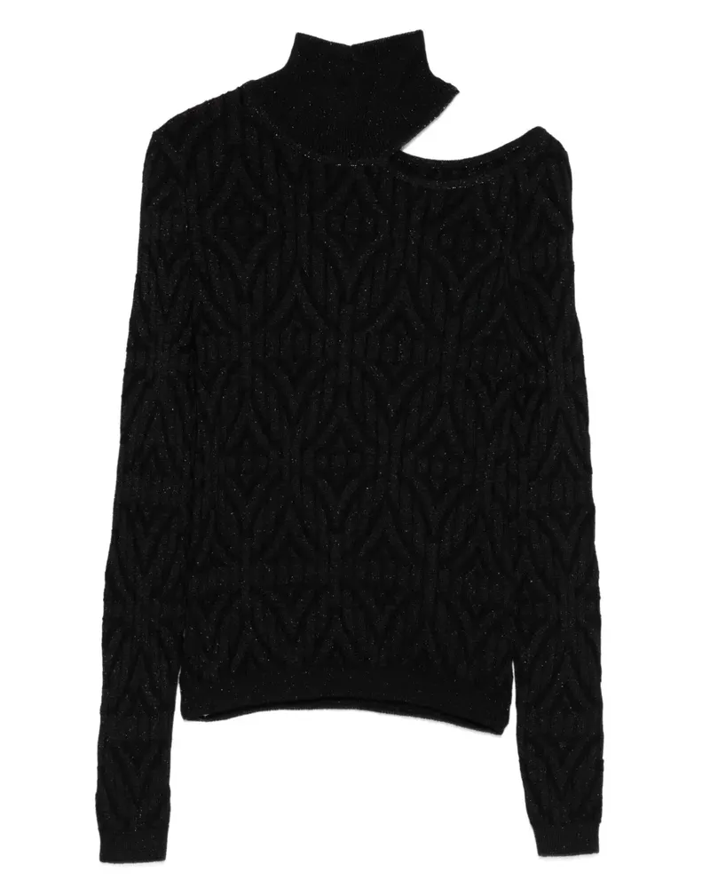 AKEP Pullover mit Cut-Out - Schwarz Schwarz