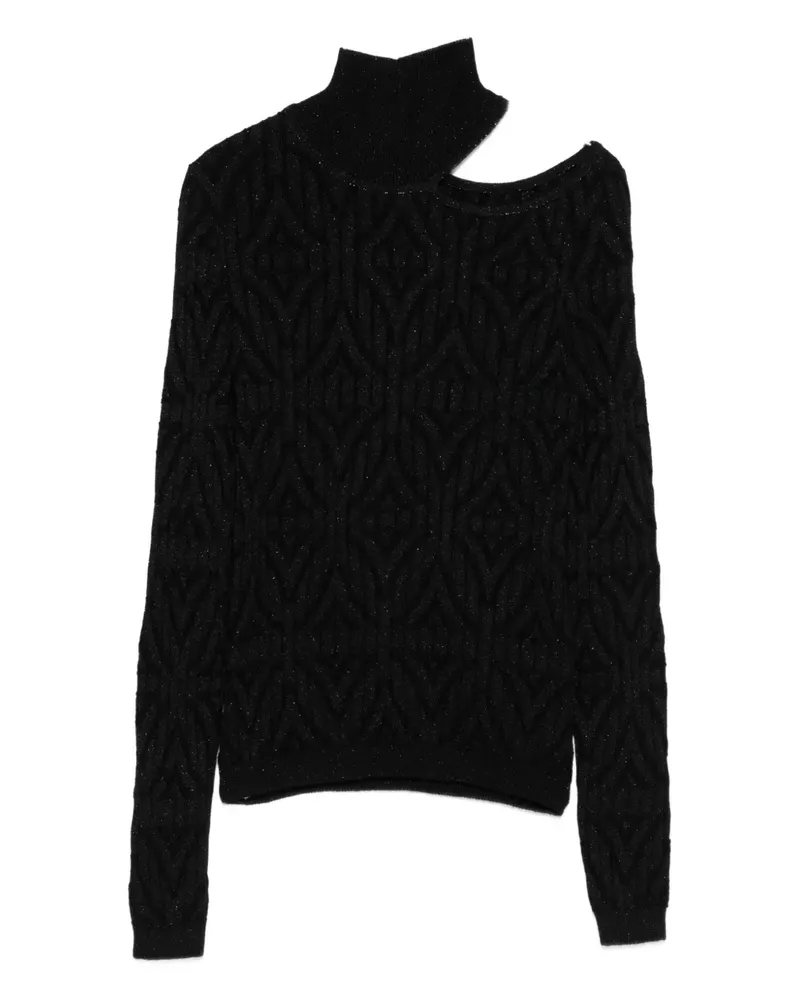 AKEP Pullover mit Cut-Out - Schwarz Schwarz