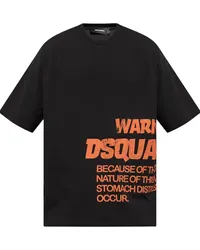 Dsquared2 T-Shirt mit Logo-Print Schwarz