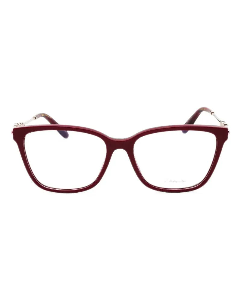 Chopard crystal-embellished rectangle-frame glasses - Rot Rot