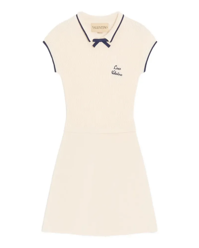 Valentino Garavani Gestricktes Minikleid mit Schleife - Nude Nude