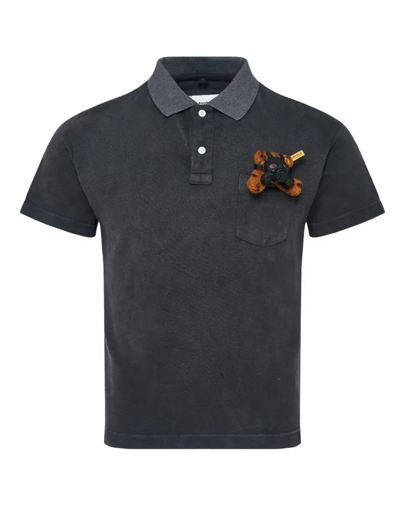 Doublet teddy-bear patch polo shirt - Schwarz Schwarz