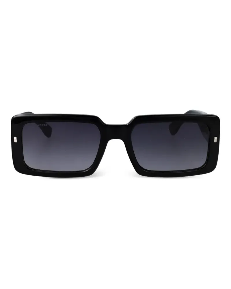Dsquared2 Icon Sonnenbrille mit eckigem Gestell - Schwarz Schwarz
