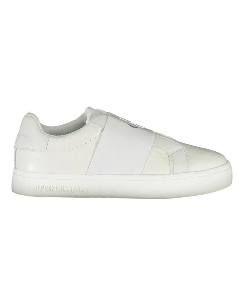 Calvin Klein logo-strap slip-on sneakers - Weiß Weiß