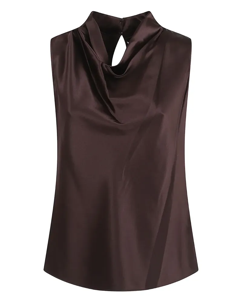 Veronica Beard Tam Bluse mit Wasserfallkragen - Braun Braun