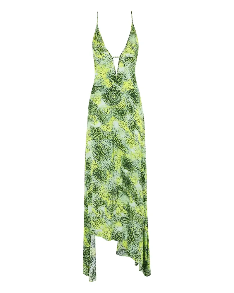 IRO Kleid mit asymmetrischem Saum - Grün Grün