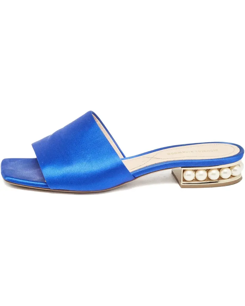 Nicholas Kirkwood Pre-owned Sandalen aus Satin mit Perlen - Blau Blau