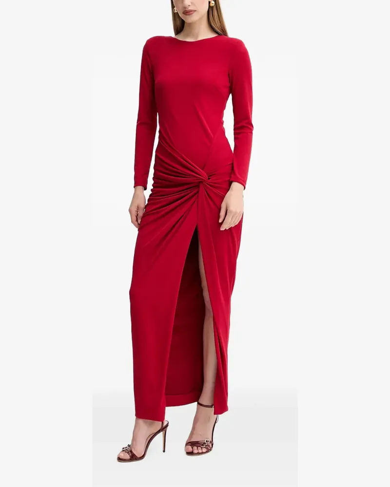 Fracomina long-sleeve twisted maxi dress - Rot Rot