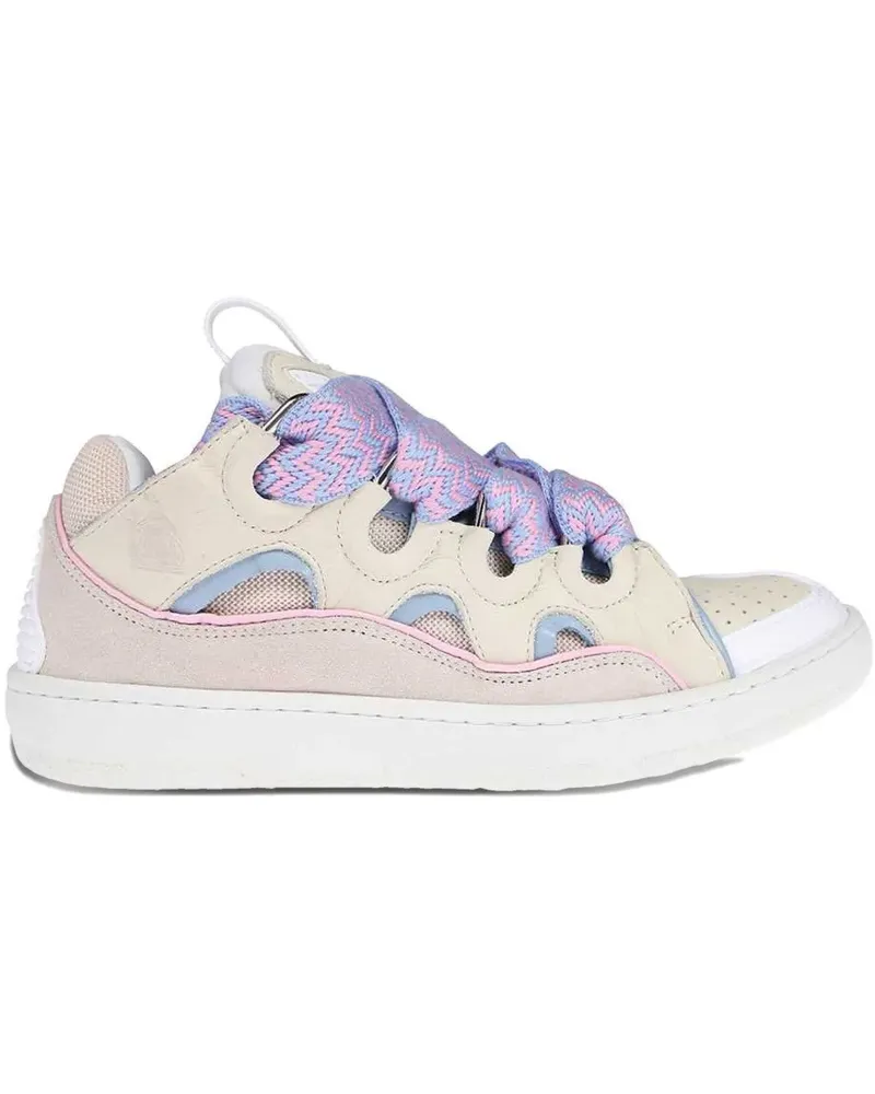 Lanvin Perforierte Curb Sneakers - Nude Nude