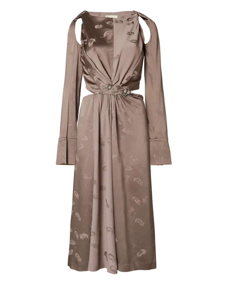 Tory Burch Kleid mit Cut-Out - Braun Braun