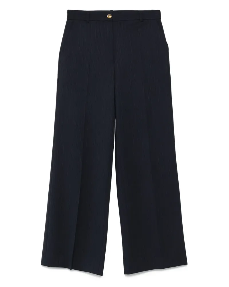 Sandro Gerade Hose mit Nadelstreifen - Blau Blau