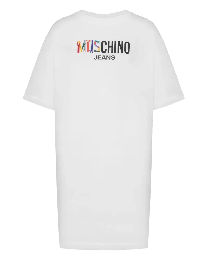 Moschino Kleid mit Logo-Print - Weiß Weiß
