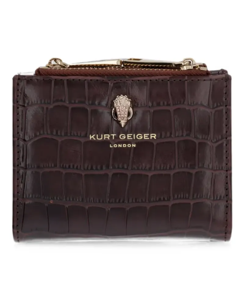 Kurt Geiger croc-effect Eagle wallet - Braun Braun