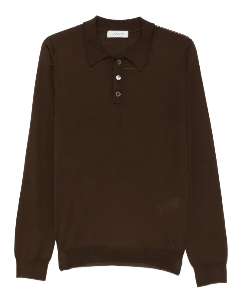 Lanvin long-sleeve polo shirt - Braun Braun