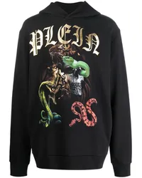 Philipp Plein Hoodie mit grafischem Print Schwarz