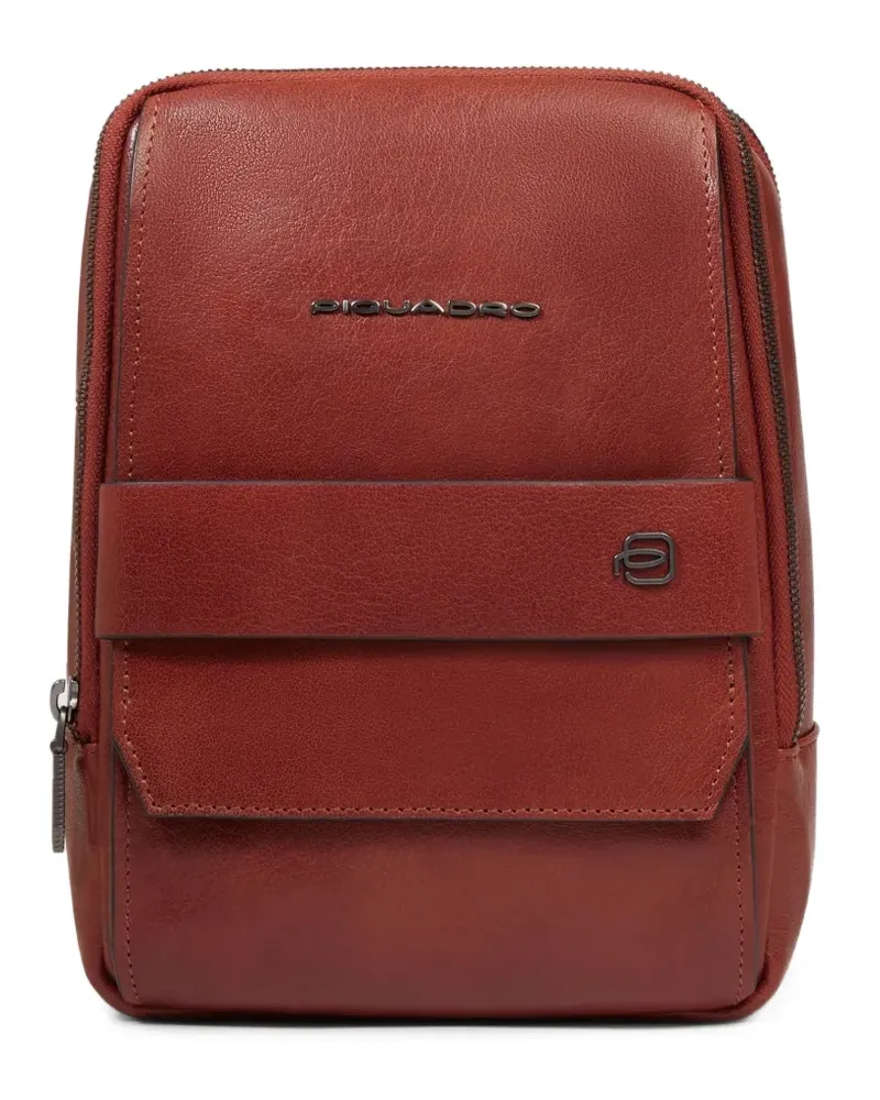 Piquadro Kuriertasche aus Leder - Rot Rot