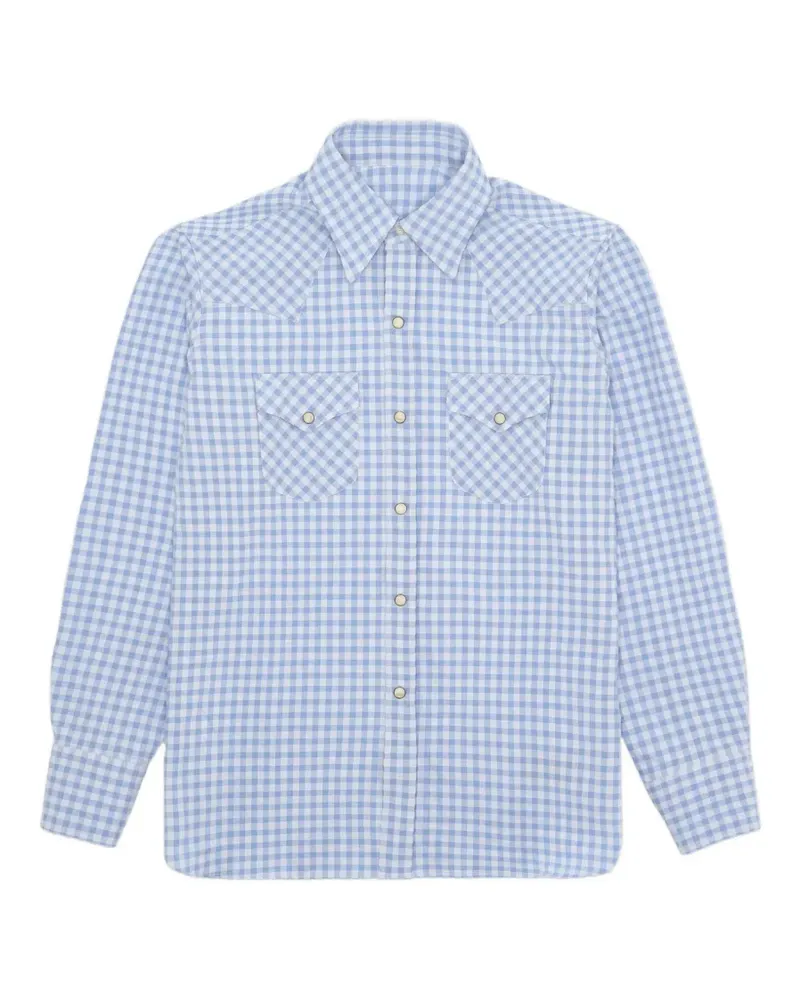 Fortela Tex seersucker texan shirt - Blau Blau