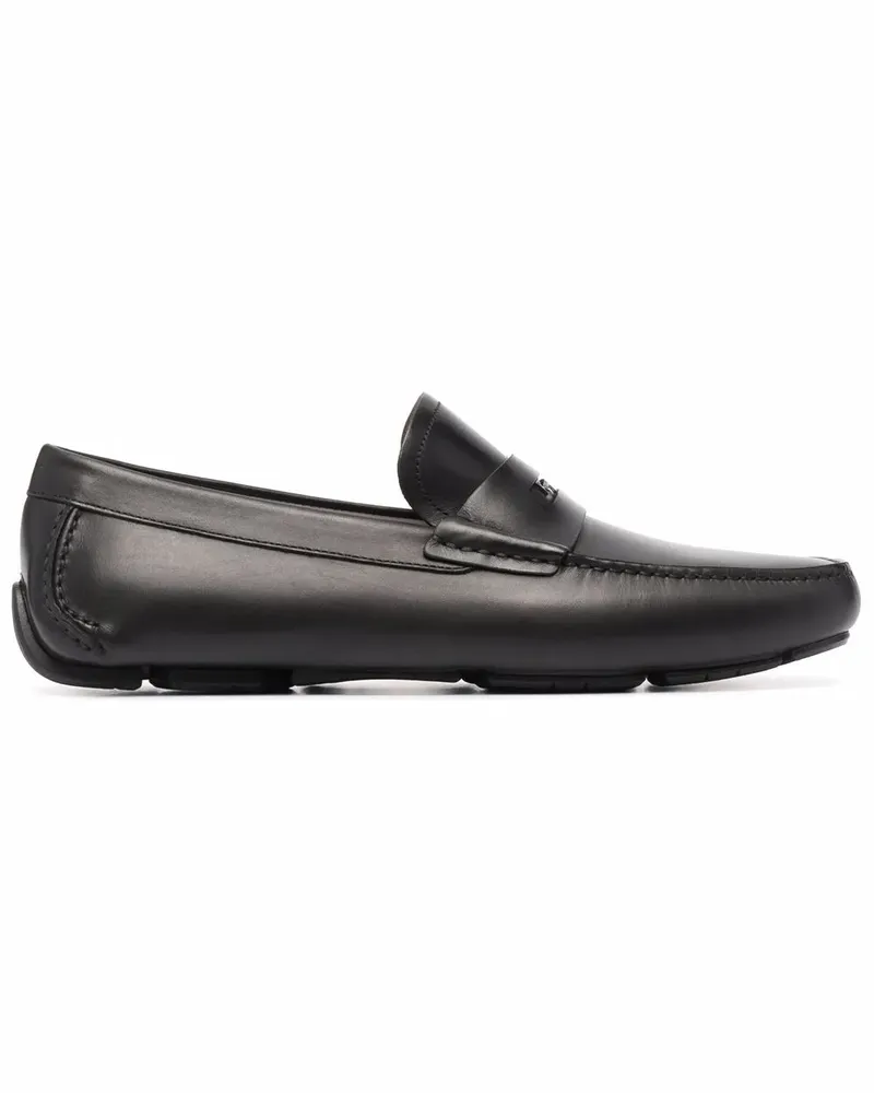 Ferragamo Loafer mit Logo-Schild - Schwarz Schwarz