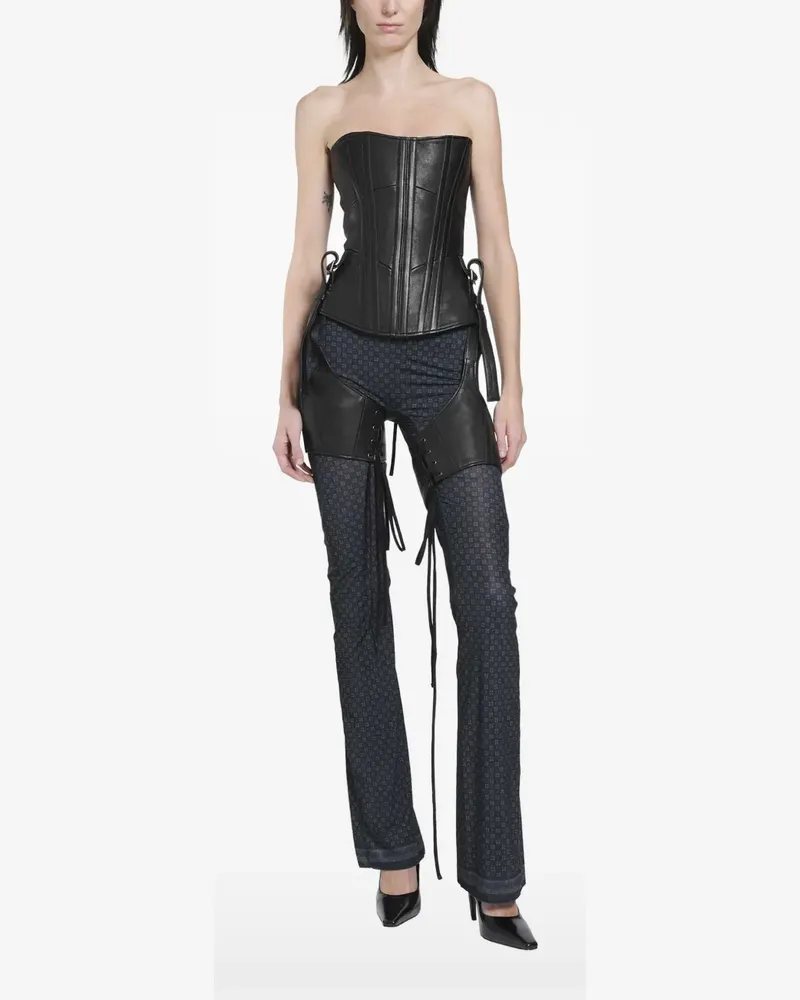 Charlotte Knowles Veil leather corset - Schwarz Schwarz