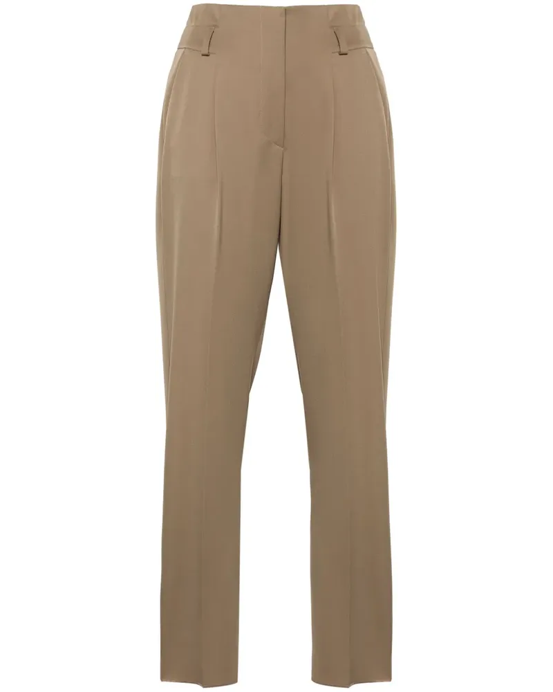 Max Mara Tapered-Hose mit Abnähern - Braun Braun