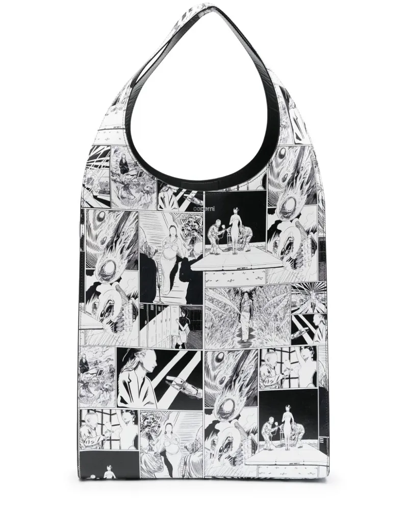 COPERNI Swipe Handtasche mit Comic-Print Schwarz