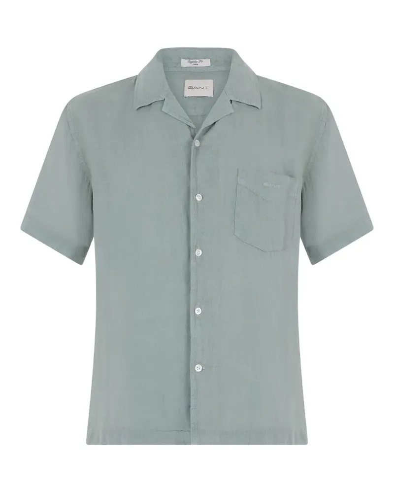 Gant short-sleeved linen shirt - Grau Grau