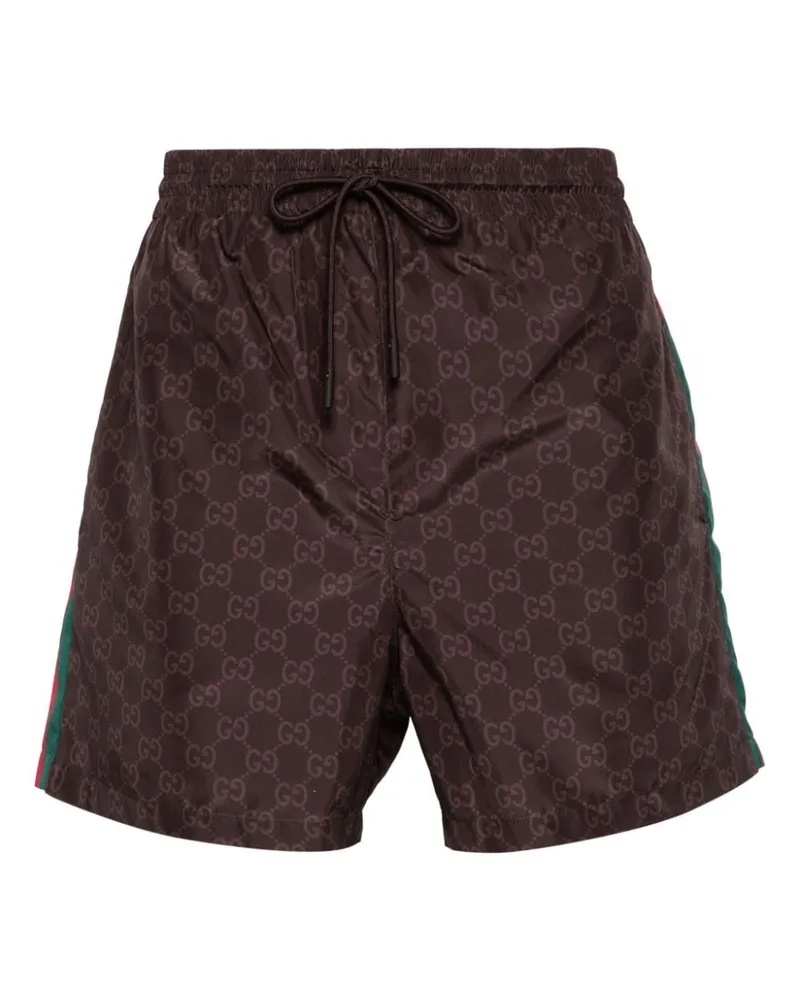 Gucci GG Supreme-print swim shorts Braun