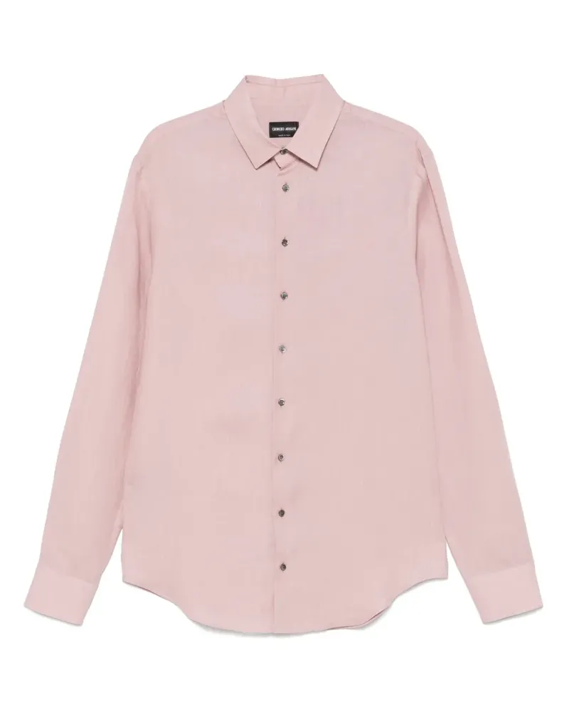 Giorgio Armani Hemd aus Leinen - Rosa Rosa