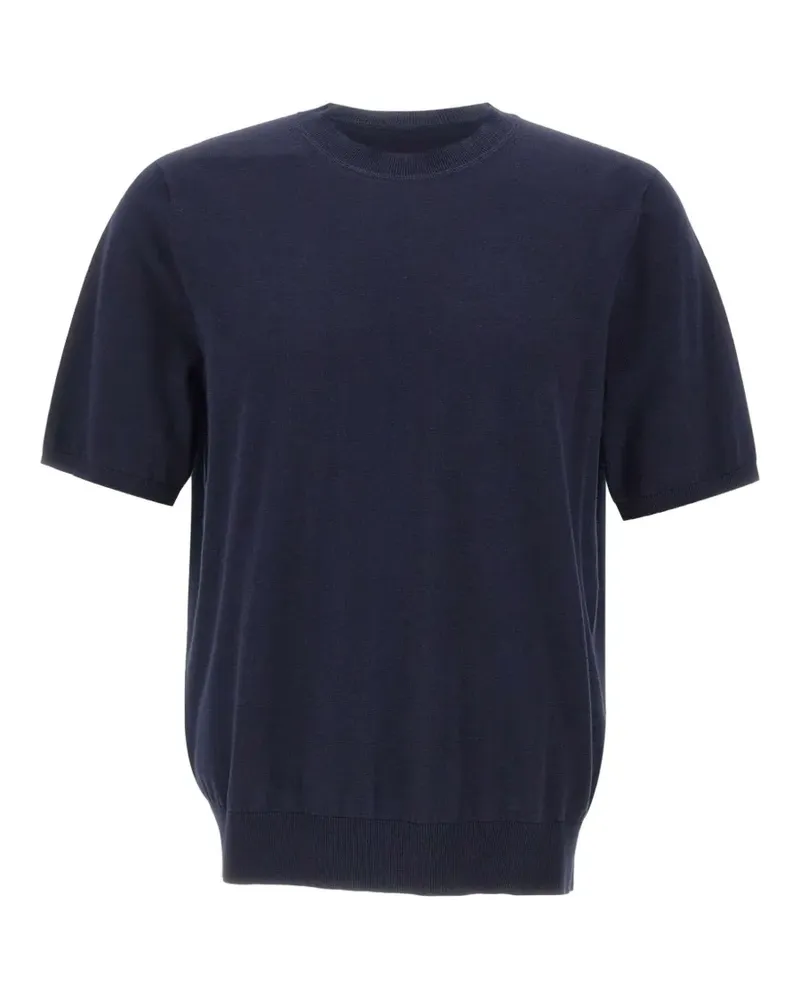 Paul Smith short-sleeve embroidered sweater - Blau Blau