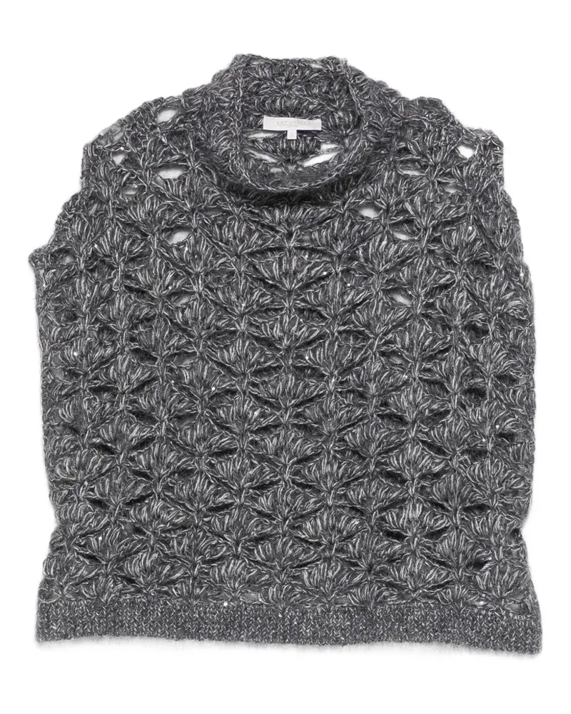 Antonelli Firenze Klassisches Strickoberteil - Grau Grau