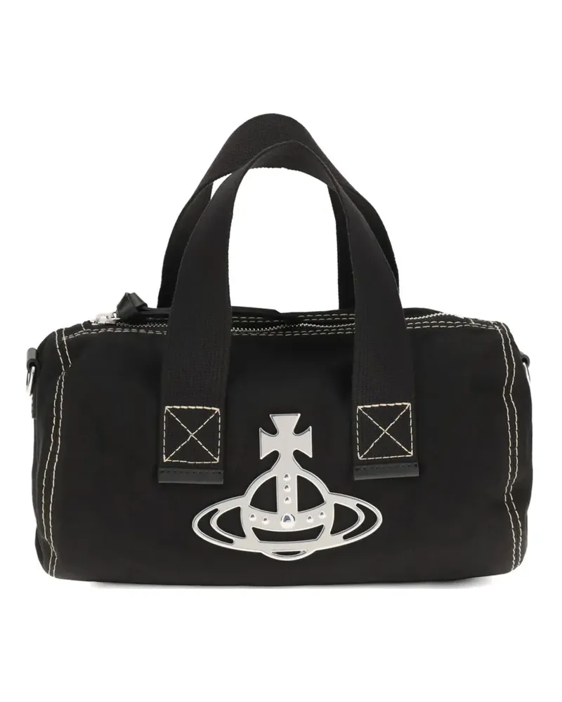 Vivienne Westwood Paul Cylinder Tote Bag mit Orb-Schild - Schwarz Schwarz