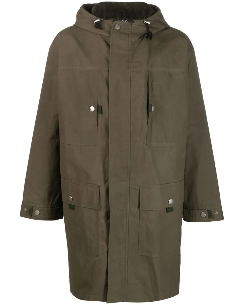 A.P.C. Parka mit Kapuze Grün