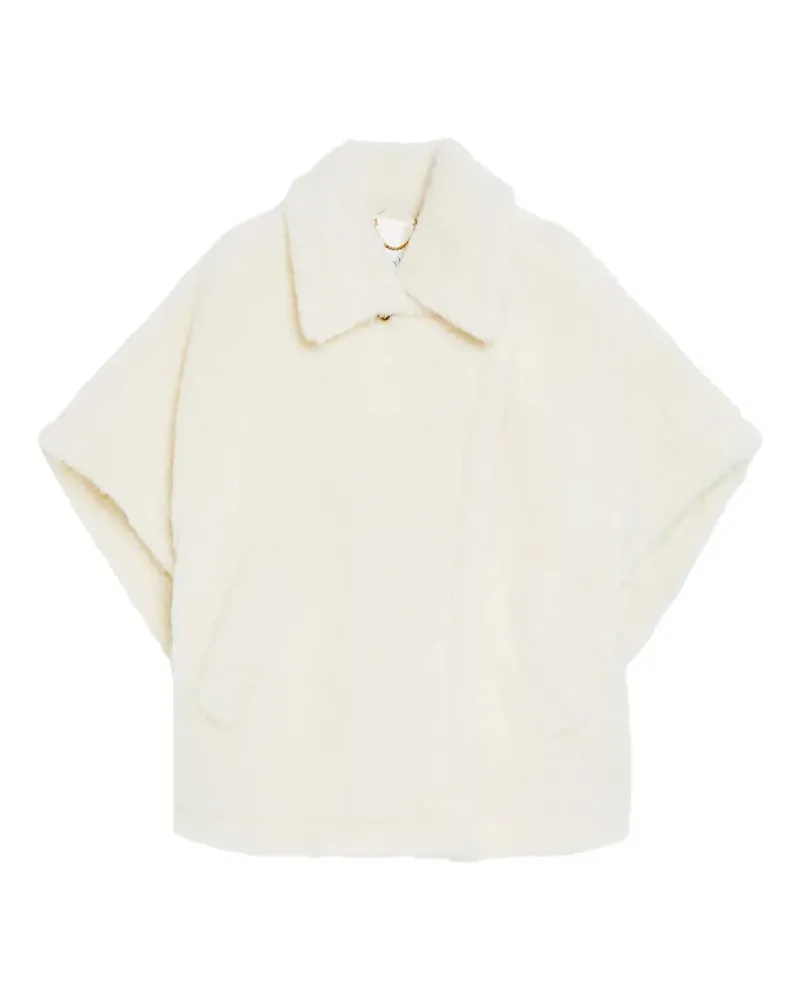 Max Mara Kurzärmeliges Cape - Weiß Weiß