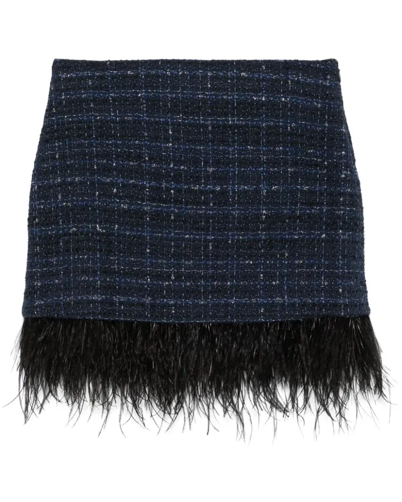 Twin-Set Midirock mit Federn - Blau Blau