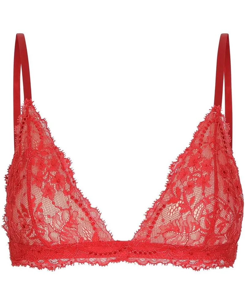 Dolce & Gabbana Triangel-BH aus Chantilly-Spitze - Rot Rot