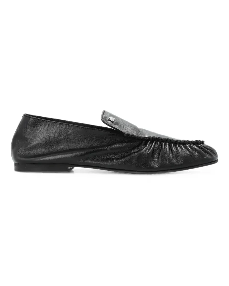 Alohas Gabe ruched leather loafers - Schwarz Schwarz