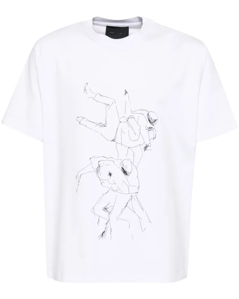 Heliot Emil T-Shirt mit Shelter-Print - Weiß Weiß