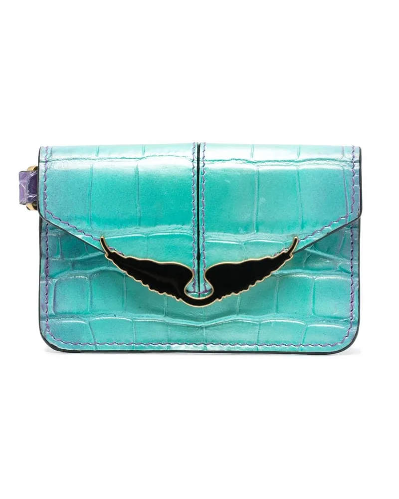 Zadig & Voltaire Portemonnaie mit Logo-Schild - Blau Blau