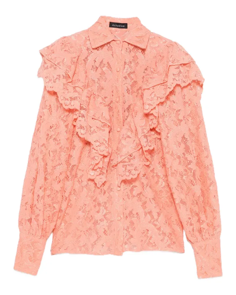 ACTUALEE ruffled lace blouse - Rosa Rosa