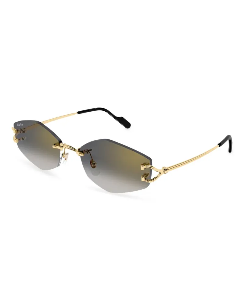 Cartier Panthère geometric-frame sunglasses - Gold Gold