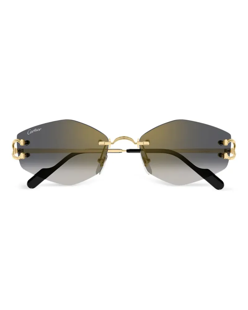 Cartier Panthère geometric-frame sunglasses - Gold Gold