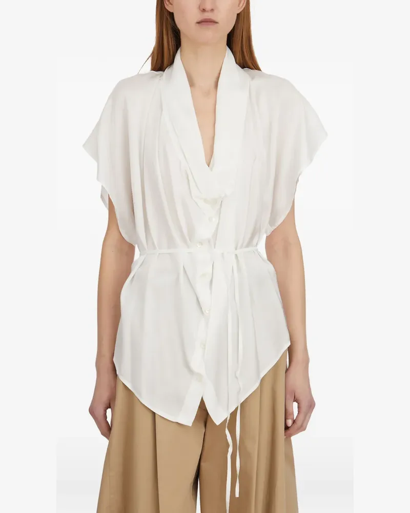 Collection Privée? shorts-sleeves blouse - Weiß Weiß