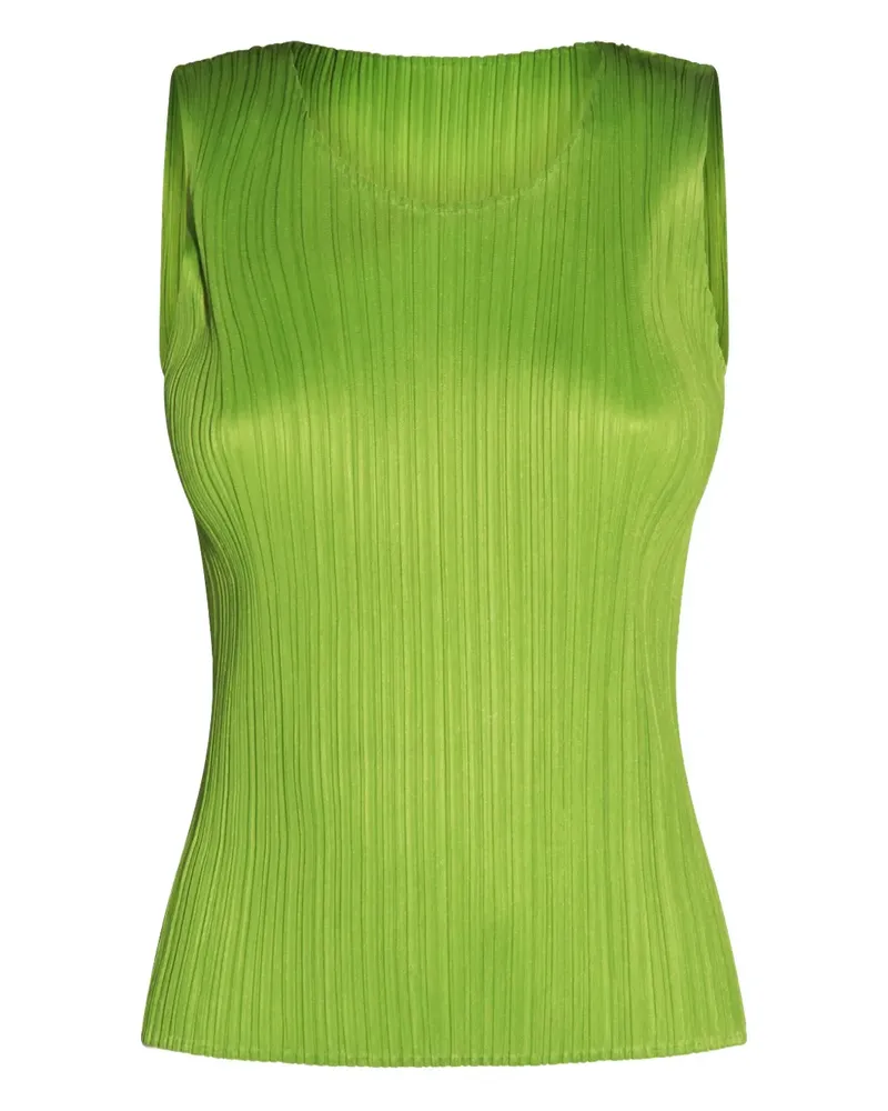 Issey Miyake Plissierter Trägershirt - Grün Grün