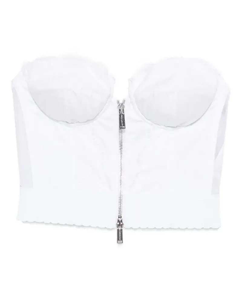Dsquared2 Trägershirt mit Reißverschluss - Weiß Weiß