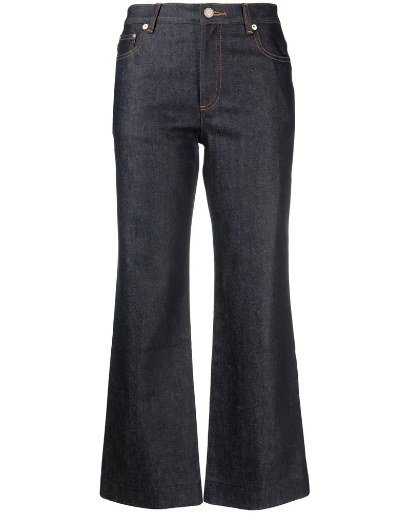 A.P.C. Halbhohe Cropped-Jeans - Blau Blau
