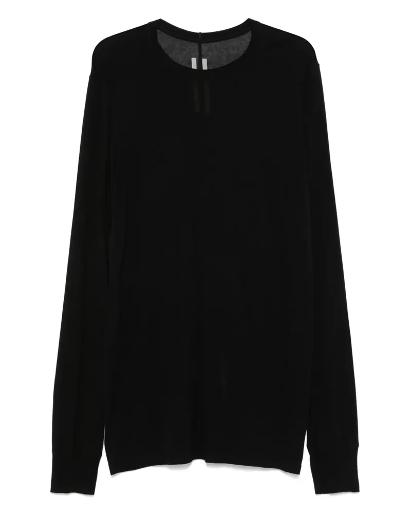 Rick Owens Klassisches Langarmshirt - Schwarz Schwarz