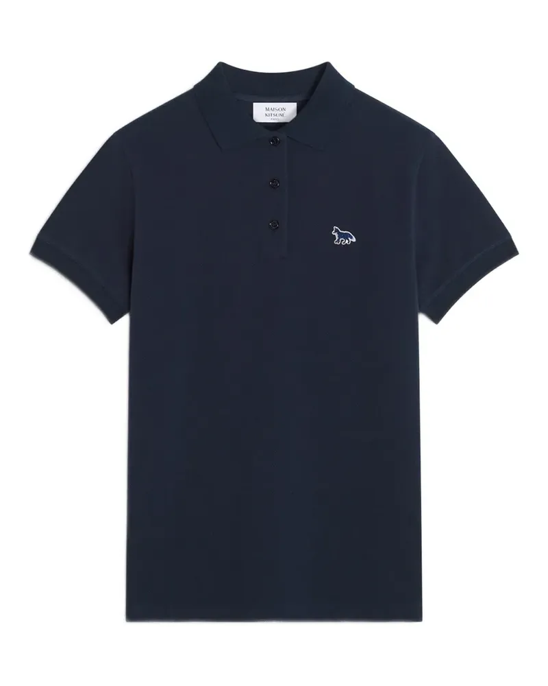 Kitsuné fox-patch polo shirt - Blau Blau