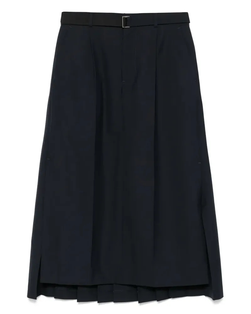 Sacai Klassischer Midirock - Blau Blau
